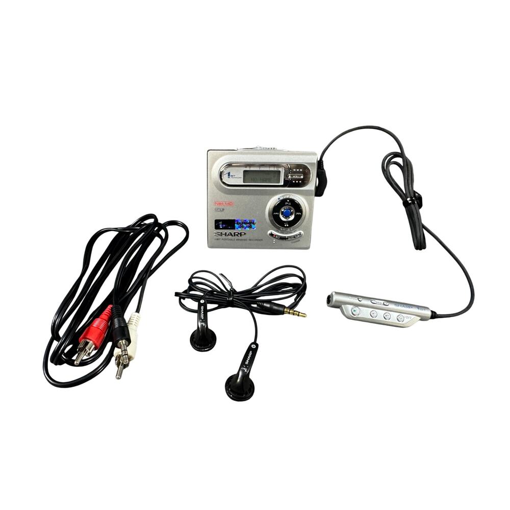 Sharp IM-DR420H (S) 1-Bit Portable Minidisc Recorder w Remote & Headphones LOT B